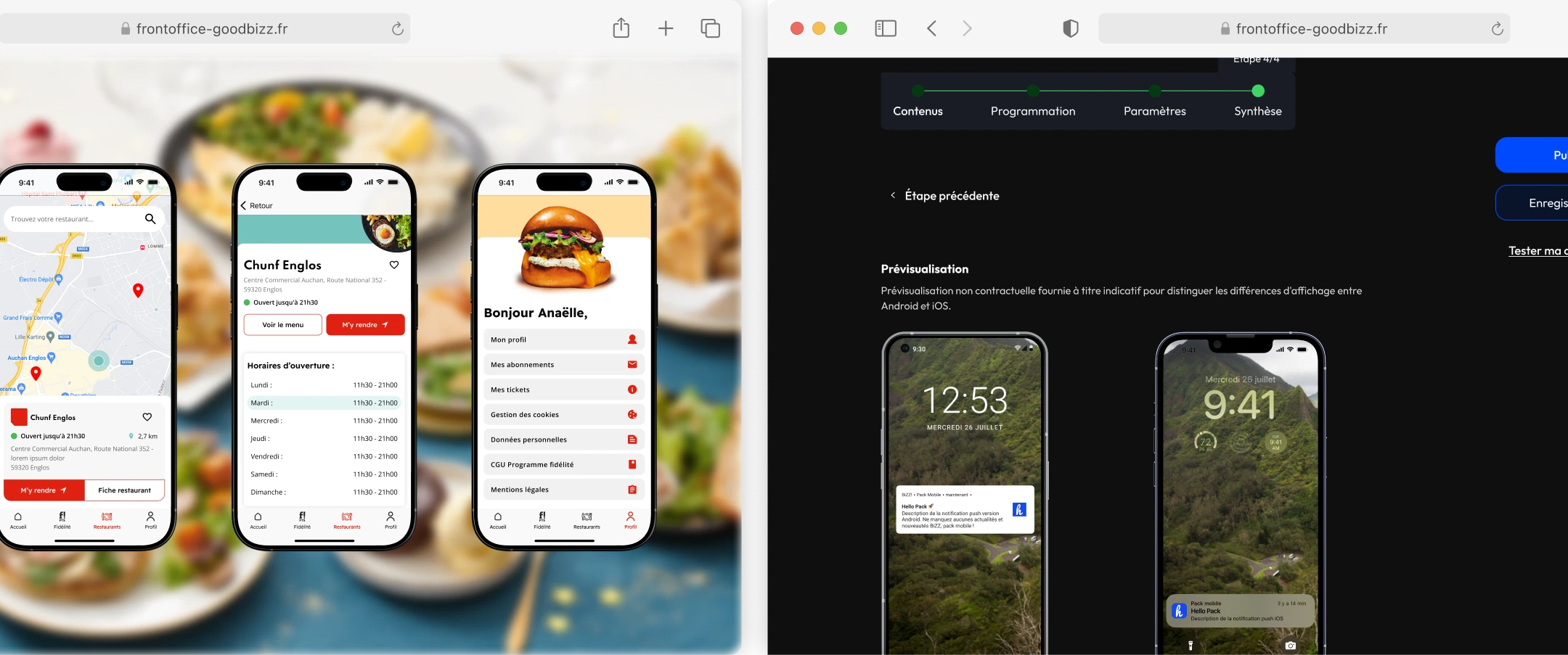 Applications mobiles
